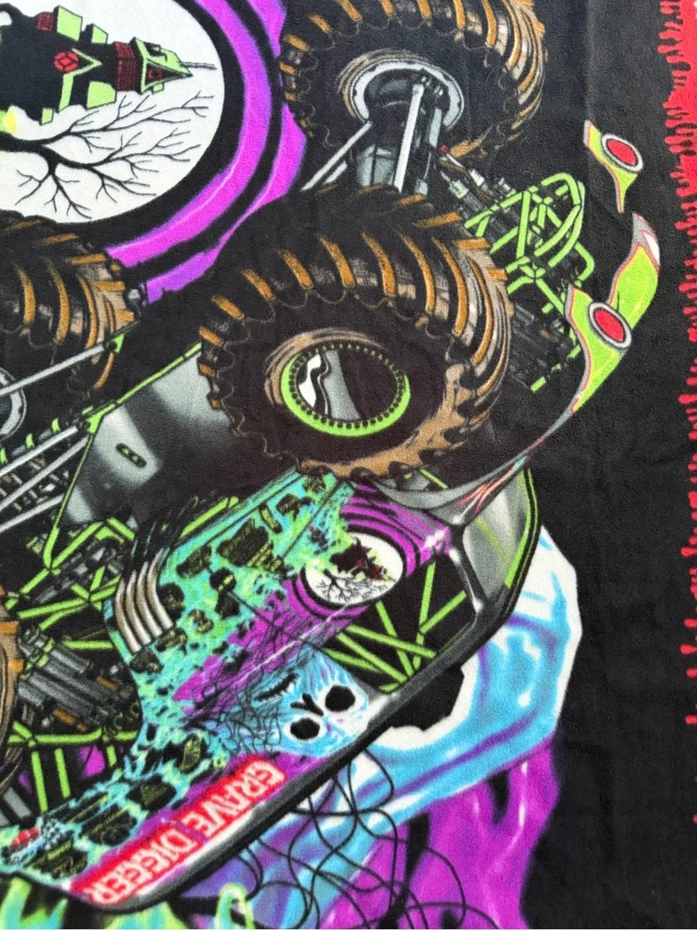 2006 Monster  Jam Grave Digger  Multicolor Monster Truck  Fleece Blanket